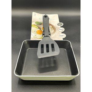 Core Home Mini Fry Pan with Slotted Turner Set NWT Pale Green Stay Cool Handle